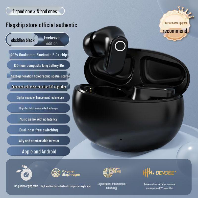 

J16 Noise-Cancelling Bluetooth In-Ear Earphones - High-Quality, Wireless, Popular Model чорний