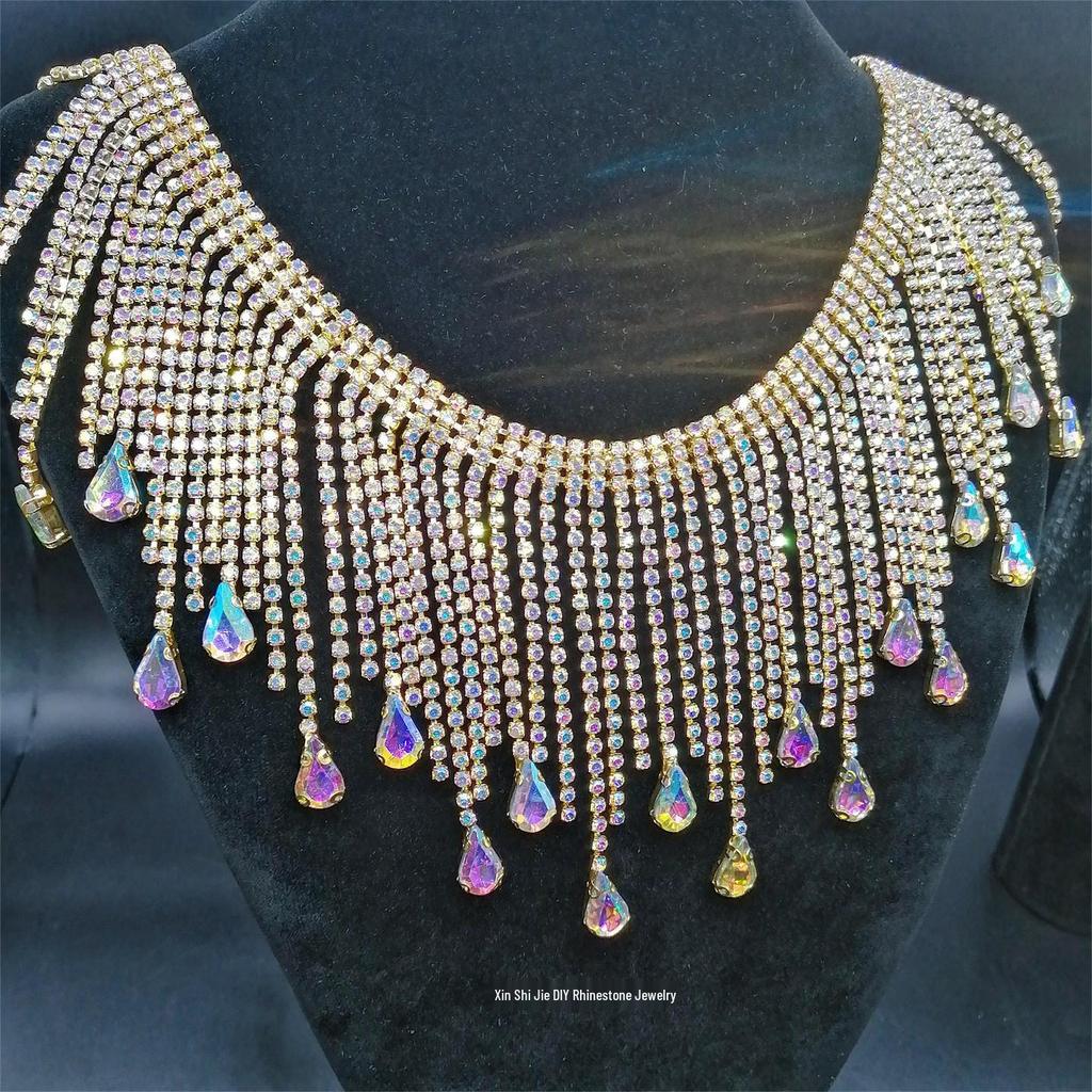 Exquisite Rhinestone Tassel Chain for Belly Dance & Accessories