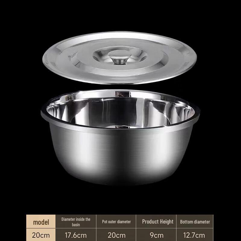 Shengjia 304 Stainless Steel Deepened Round Basin