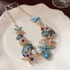 Metal Marine Style Nekclace Earrings Sweet Beach Jewelry Fashion Starfish Shell Necklace  Vacation