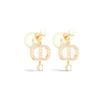 Metal, Crystal, Resin Pearl Earrings Women's Gold E3364WOMCYD03S