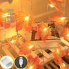 LED Ahornblatt Lichterkette für Indoor-Feiertagsdekoration, Batteriebetrieben, Simulation Ahornblätter
