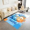 Christmas Penguins Celebration Customizable Name Floor Rug Office Rug Design for Living Rooms Dining Room Outdoor Kitchen Anti-slip Rug