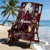 Custom Name Personalized Demon Slayer Anime Print Beach Towel, for Trip Camping Beach Party Home Decor, Birthday Gift for Family & Friends