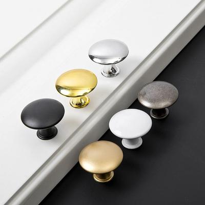 Sleek Design Rust-Resistant Mushroom Cabinet Handles Round Zinc Alloy Door Knobs Minimalist Single Hole Drawer Pulls Home Decor