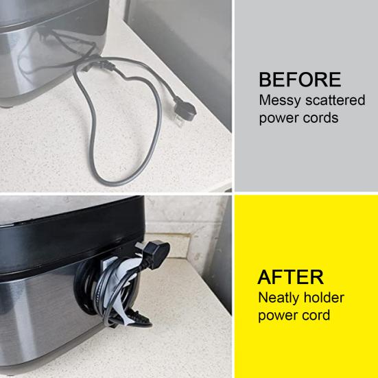 1/5/10Pcs Kitchen Appliance Cord Organizer Shark Shape Small Home Appliances Cord Winder Keeper Pressure Cooker Mixer Coffee Maker Cable Holder