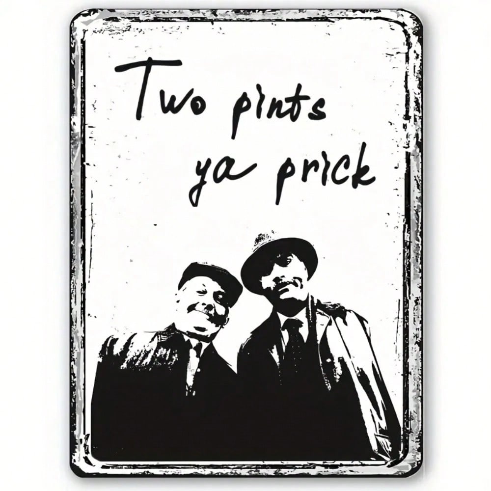 

Scotland Still Game 2 Pints Inspired Metal Sign - Retro TV Design for Man Cave, Pub & Shed Decor 20x30cm（7.8x11.8inch）
