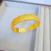 14mm Gold Hammered Bangle: Elegant Wedding Imitation Bracelet for Women