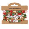 Christmas Charm Bracelet with Snowman, Tree, Santa, and Deer Pendants