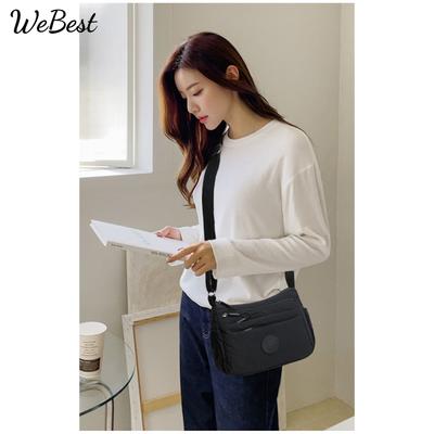 Multi-Layer Casual Lightweight Shoulder Crossbody Bag Women Fashion Minimalist Versatile Multi-Compartment Commuter Middle-Aged Mom Bag