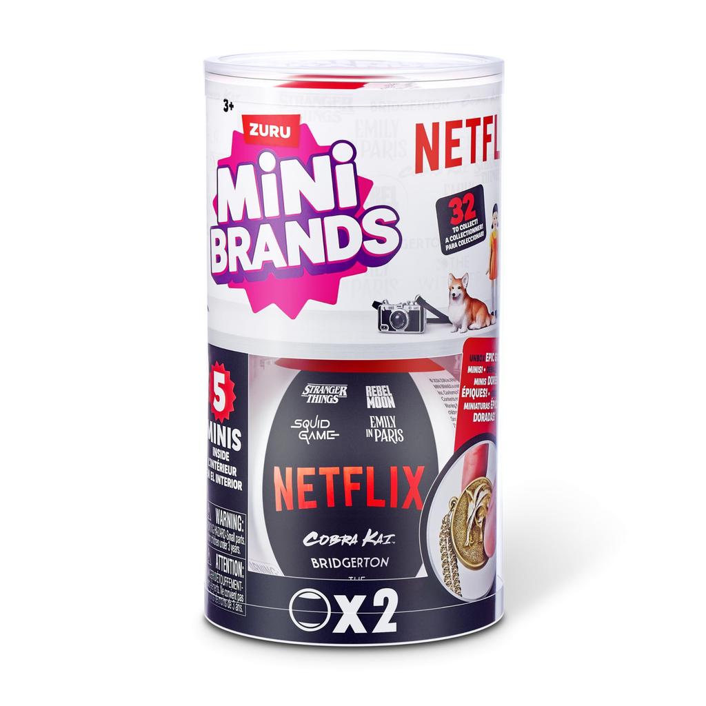 ZURU Mini Branded Netflix Capsule, Surprise Toy with Collectible Minis, Blind Packaging, Iconic Minis Themed to the Show (2 Capsules).