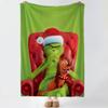 Movie Christmas Green The GrinchS Throw Soft Coral Fleece Blanket 310gsm Fluffy Warm Throw for Sofa Bed Couch Bedroom Decor