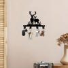 Antler Key Holder Wall Mount 5.9 Inch Modern Coat Rack Durable Hooks for Entryway Porch Office Decor