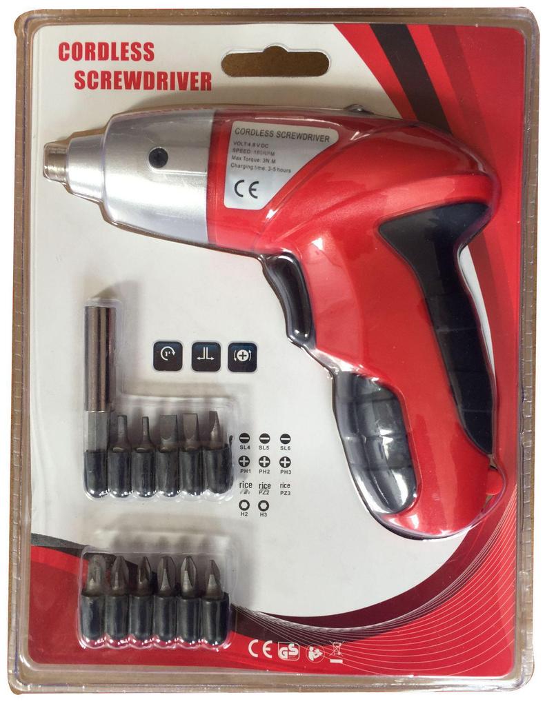 Coolbo Electric Screwdriver 3.6/4.8V Ni-Cd/Ni-MH/Lithium Battery for Home Improvement