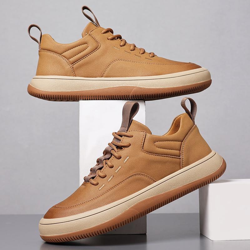 

Fashion Leather Shoes for Men 2025 New British Style Wide Toe Soft Sole Casual Business Suit Shoes 39