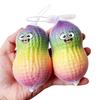 Jouet à presser cacahuète factice Dessin animé Jouet anti-stress Montée lente Simulation Boule de relaxation Fidget pour Enfants Adultes Anxiété