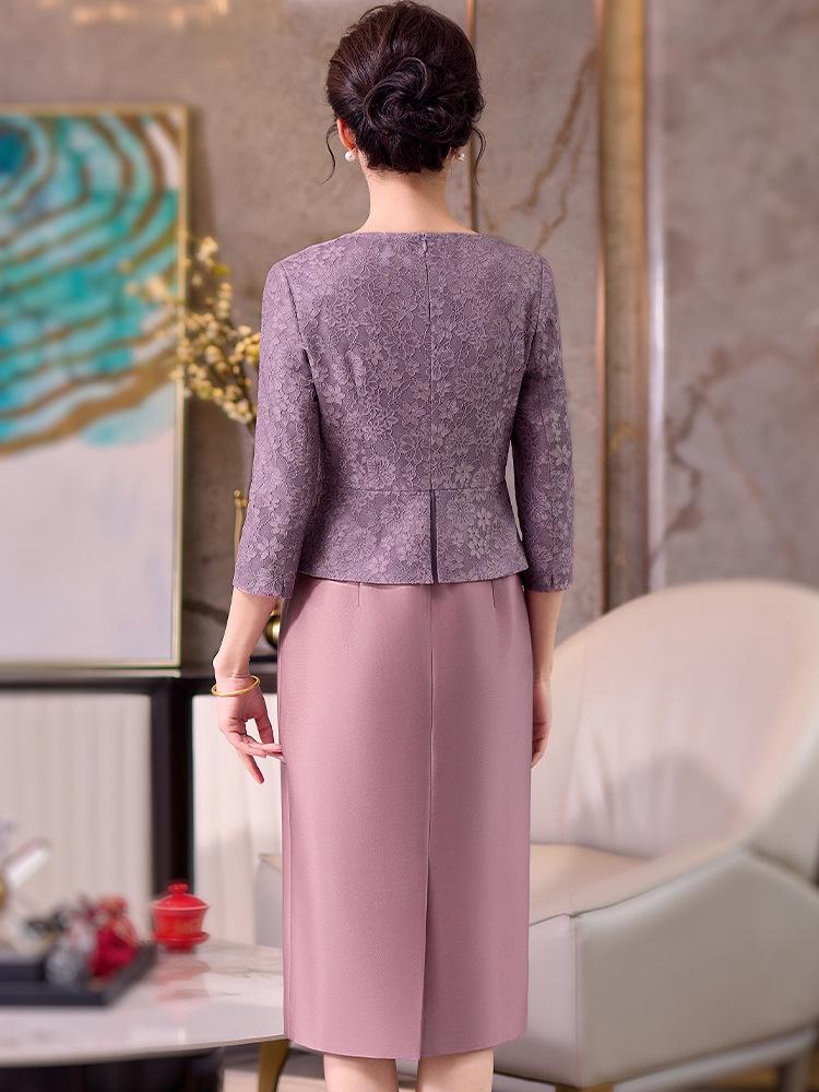2025 Elegant Purple Wedding Banquet Dress for Mother of the Bride