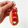 Simulated Food Squeeze Toy Keychain Stress Relief Bread Dessert Key Ring Backpack Hanging Decoration Bag Charm Purse Pendant