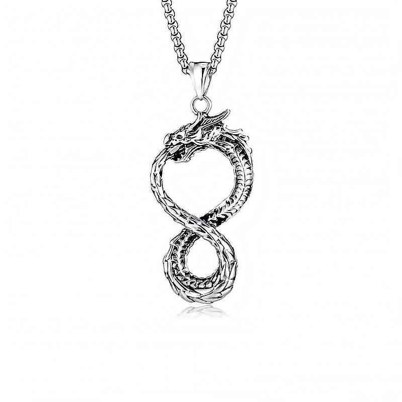 Domineering Viking Bazilong Stainless Steel Pendant Necklace Men'S And Women'S Retro Popular Accessories Versatile Style