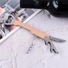 Wood Handle Wine Bottle Corkscrew with Beer Cap Openers for Waiters Bartenders