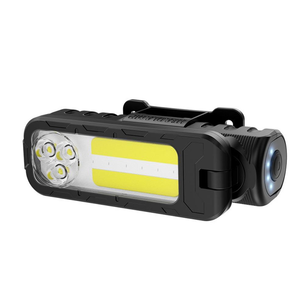 High Bright COB LED Work Light 6 Modes 180° Rotating USB Rechargeable Headlamp 4 Level Dimming Magnetic Base