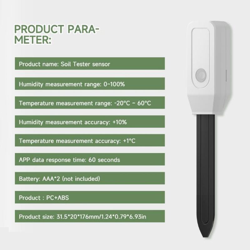 Wireless Plant Soil Sensors With High Precisions Measurement Temperature Humidity Fertility Light Tester for Home Garden