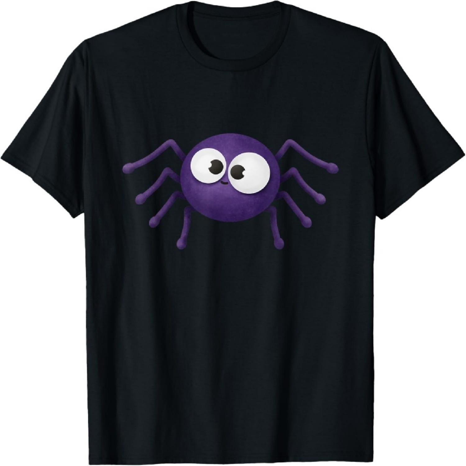 

Blue Scary Spider Halloween T-Shirt XXXXXL чёрный