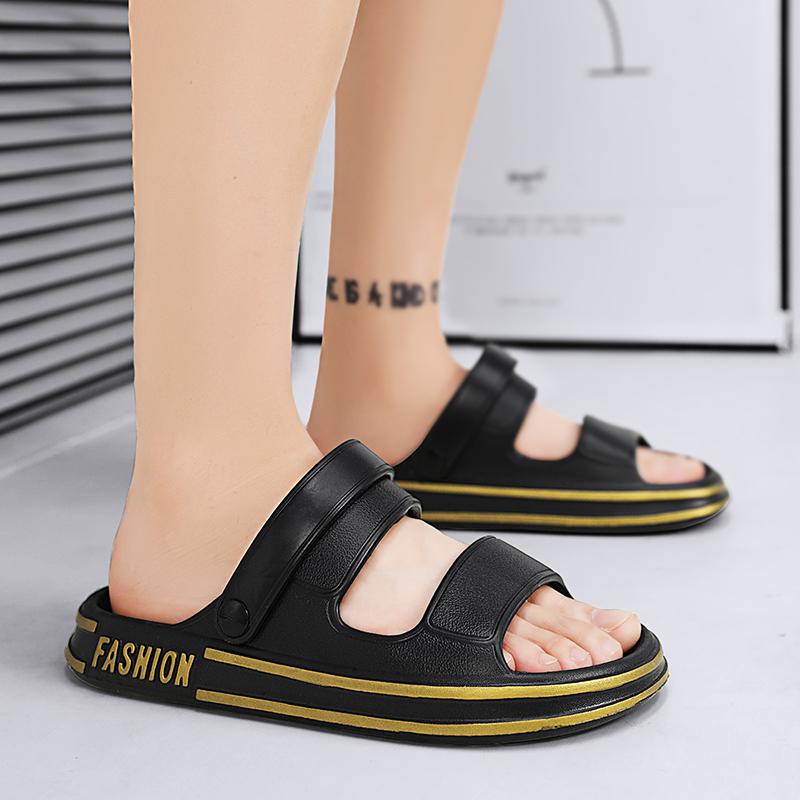 Fashion Men's Slippers Summer New Sandals  Light Adult Thick-soled Beach Shoes Men Non-slip Open-toe Sandals for Outdoor Male