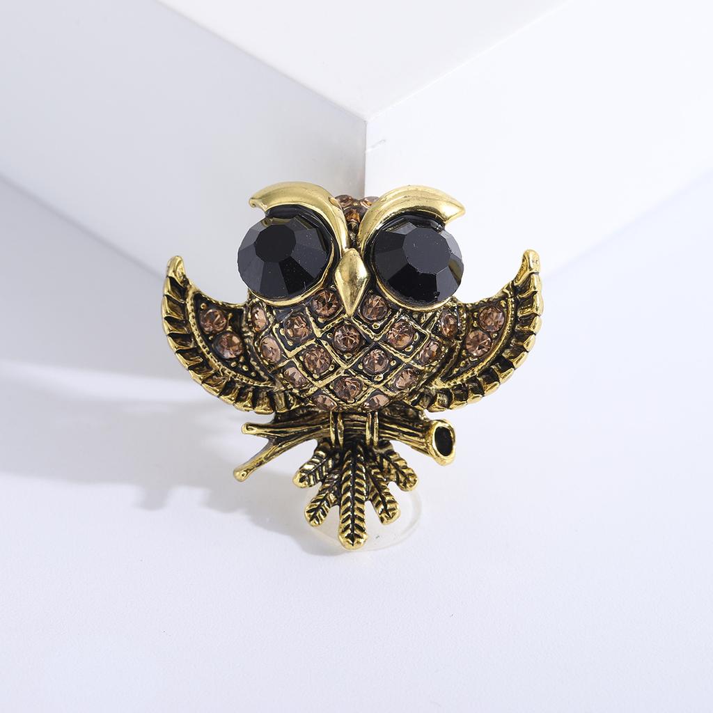 Kreative Retro Eulenbrosche Modische Personalisierte Damen-Korsage Strickjackennadel Knopf Pullover Mantel Mit Accessoires