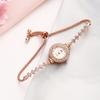 Montre-Bracelet Pleine de Diamants pour Femme Montre Bijou à Cordon Coulissant Niche Luxe Léger Montre à Quartz pour Femme