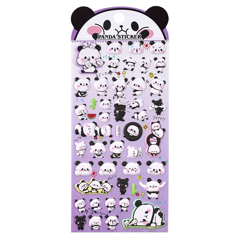 3D Cute Giant Panda 3D Animal Stickers, Children's Baby Puzzle Handmade Reward Stickers, DIY Phone Case Stickers