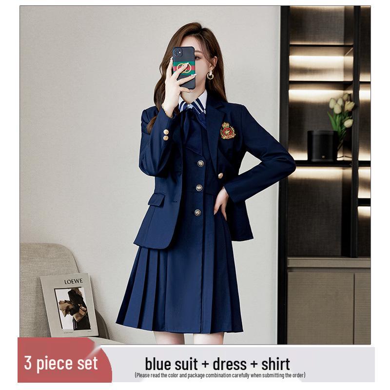 Autumn/Winter Professional Women's Long-Sleeve Suit - College JK Style Kindergarten Teacher Uniform
