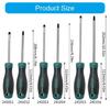 6mm Screwdriver Long Crosses Head Screwdriver Flat Screwdriver Magnetic Screwdriver With Rubber Handle for Home Repair