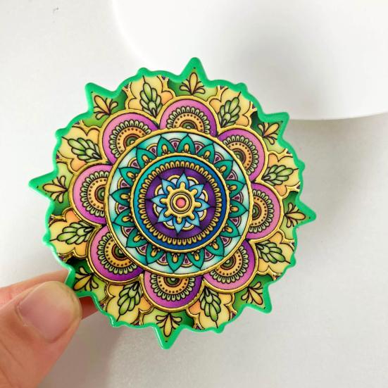 Retro Etnisk Blomst Kjøleskapsmagnet DIY Hjemmekontor Kjøkken Skap Kjøleskap 3D Vintage Fargerik Blomst Magnetisk Dekorasjon Ornament