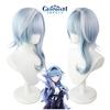 Cosplay Wig With Blue White Gradient Hightemperature Silk For Anime Costume Party