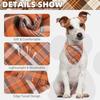 Stylish With Tassels Edges Dog Bandanas Breathable Washable Plaid Pet Scarf Bibs 65×45×45CM Soft Dog Triangle Towel Pet Costume