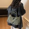 Vintage Faux Leather Duffel Bag Women's Fashion Shoulder Tote with Dual Handle and Practical Design