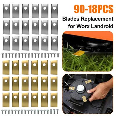 18/36/54/90pcs Lawn Robot Blade Replacement Stainless Steel Lawn Mover Cutter Blade Robotic Lawnmower Blade For Worx Landroid