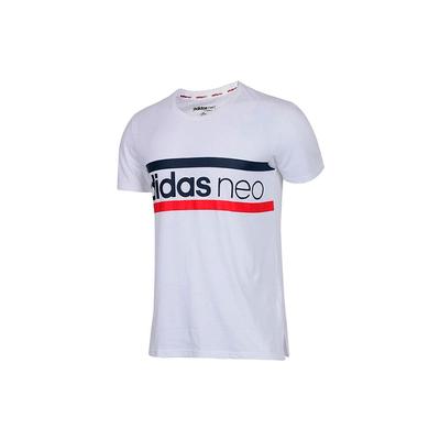 Neo Round Neck Running Training Breathable Straight T-Shirt Men Tops White CV6943
