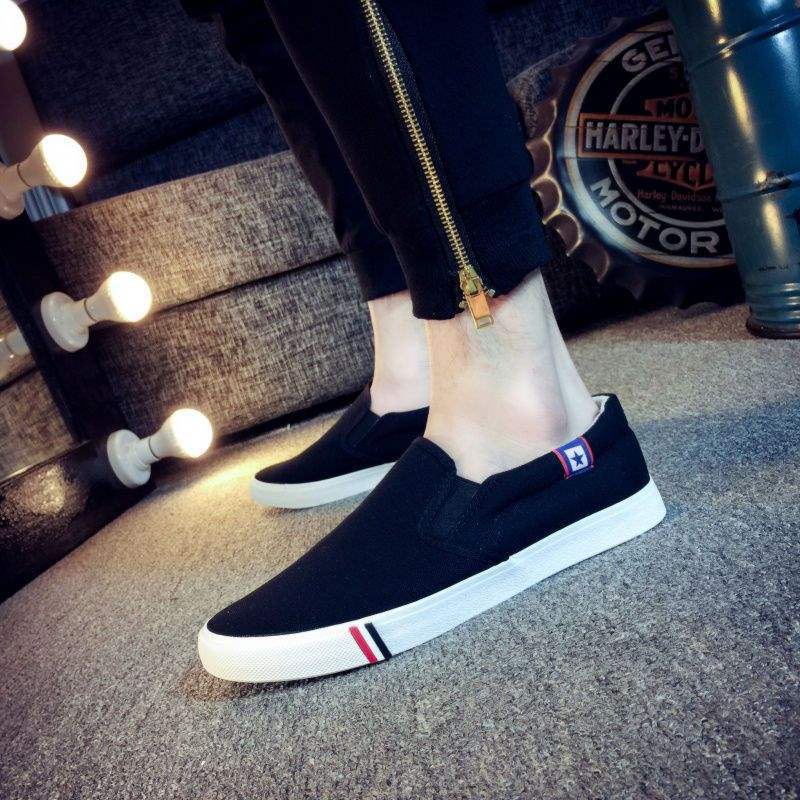 Lazy Shoes Flat Shoes Canvas Shoes Board Shoes One Pedal Single Shoes Spring Tide