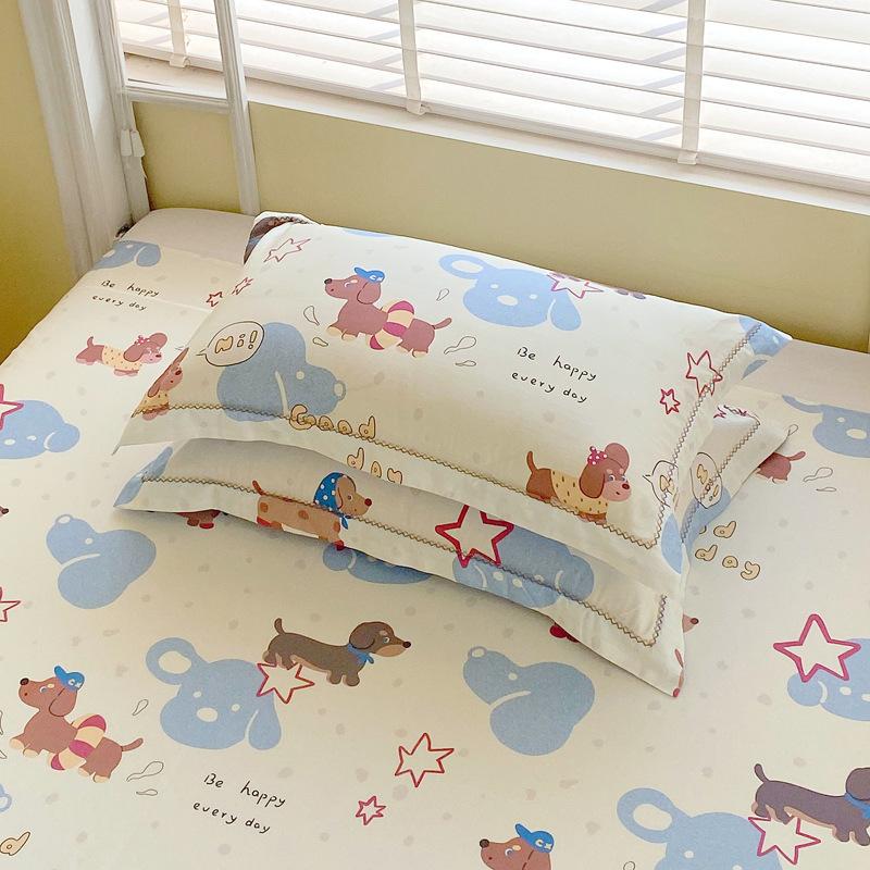 2pcs New Style Small Floral Small Fresh Ins Style Floral Washed Pillowcases One Pair Household Pillowcases