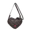 Fashionable Heart Leopard Print Oulder Bags Women's Crossbody Phone Bags Autumn Winter New Versatile Single Strap Bags Portable