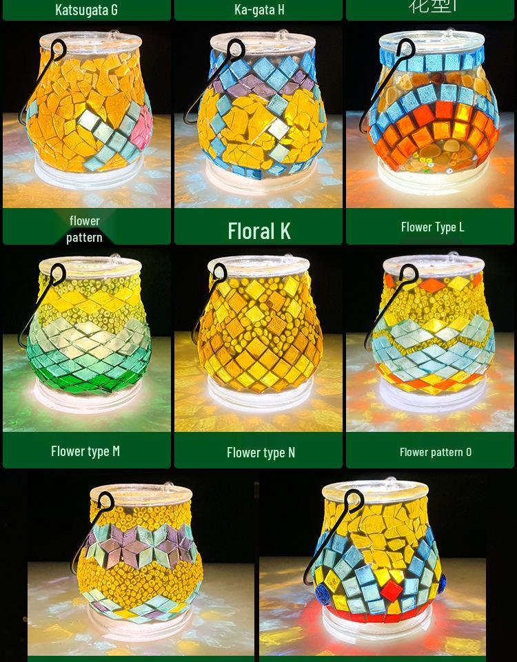 Handmade DIY Mosaic Lantern Kit: Early Education, Parent-Child Activity, Creative Team Building, Gift Toy, Flower Lantern Craft