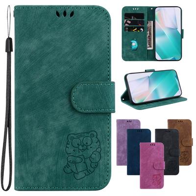 Retro Lovely Tiger Leather Case For Blackview A60/A60 Pro Kickstand Wallet Card Slots Book Cover for Blackview A80/A80 Pro Holster
