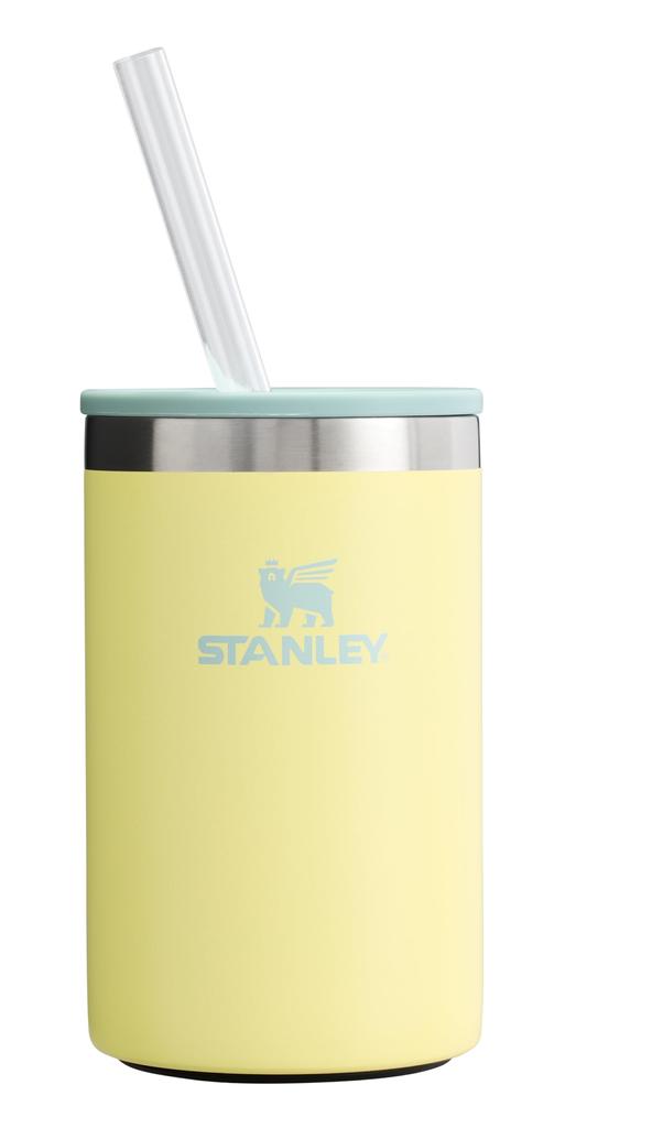 STANLEY Everyday Chladič plechovek s vakuovou izolací Pasuje na 350ml Nerez Udrží kávu horkou nebo Myčka Záruka Japonský hrnek, 0,29L, Pomelo, Brčko,