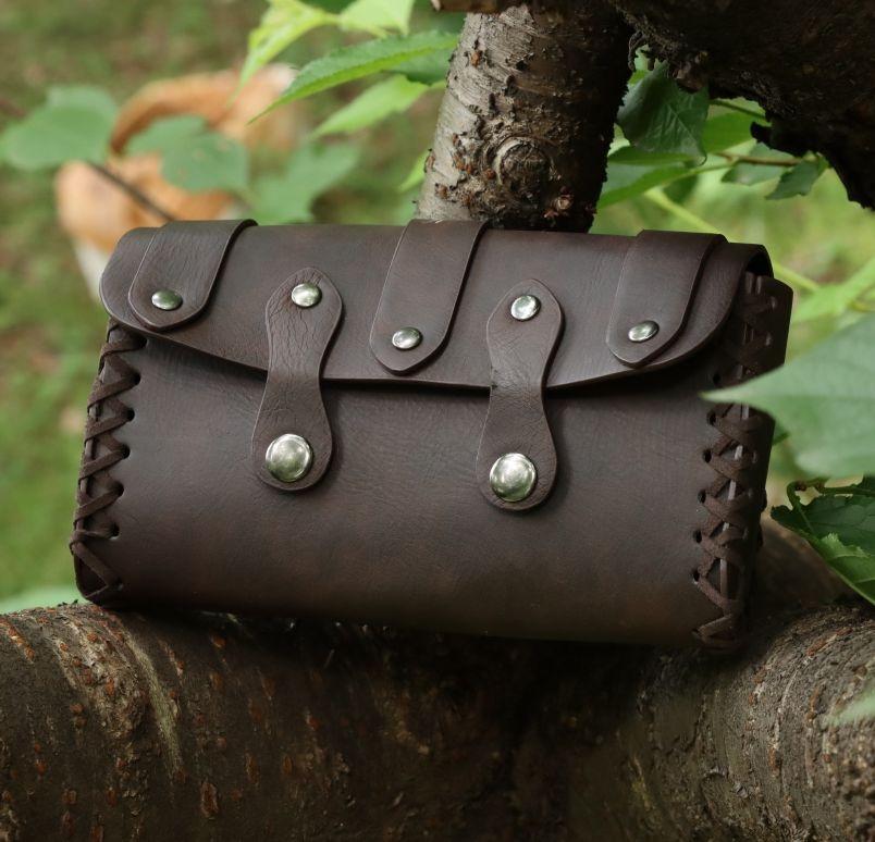 Mittelalterliche Wikinger Stil Leder Bauchtasche Retro Schiffsform Gürteltasche Für Cosplay LARP Renaissance Festival Kostüm