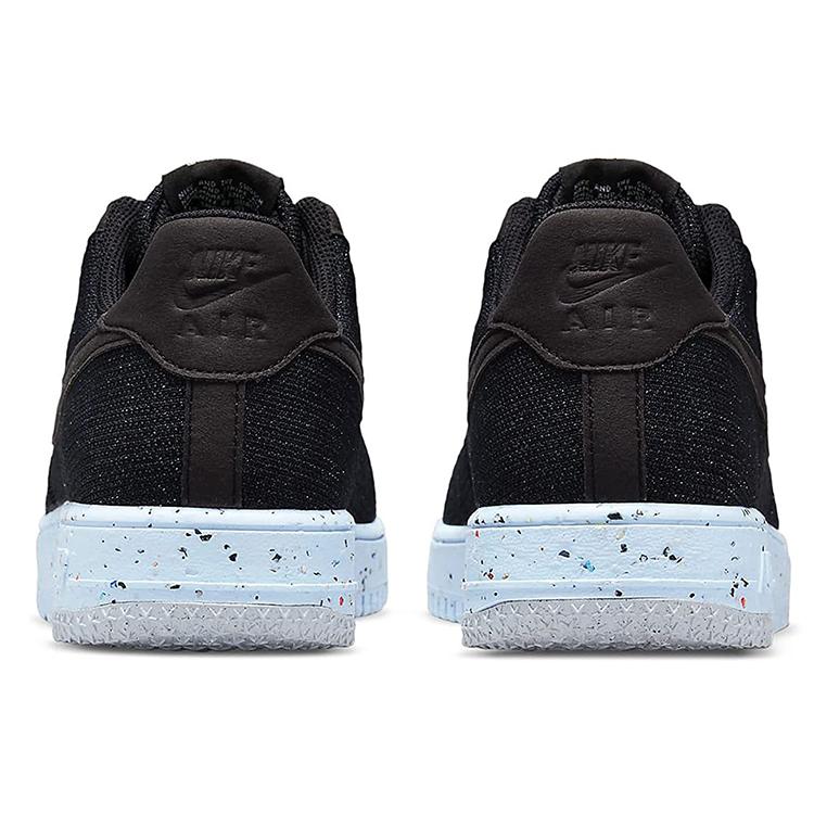 Nike Air Force 1 Low Crater Flyknit Black Chambray Blue DC4831-001
