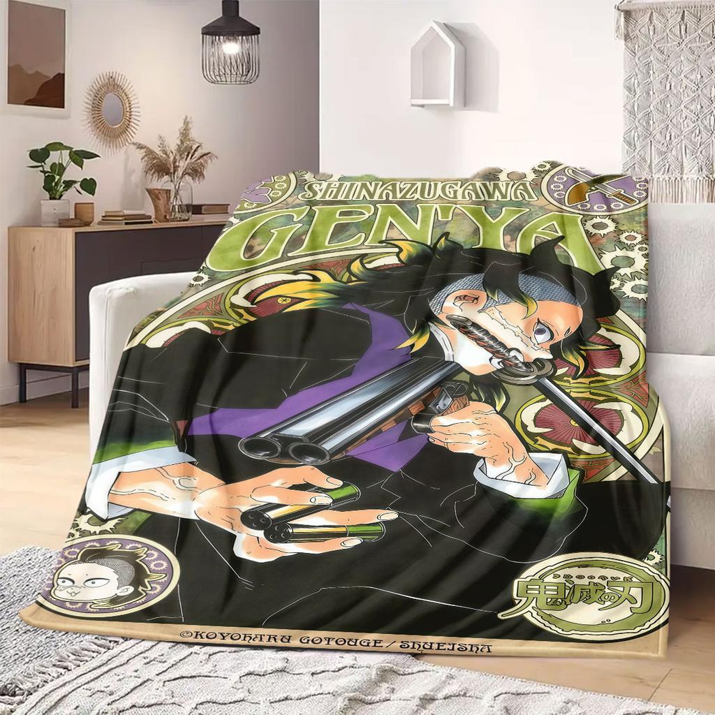 Tanjiro & Nezuko Flannel Blanket Warm,Comfortable,Suitable for Bedrooms,Sofas,Beds,Chairs,Picnics,Travel