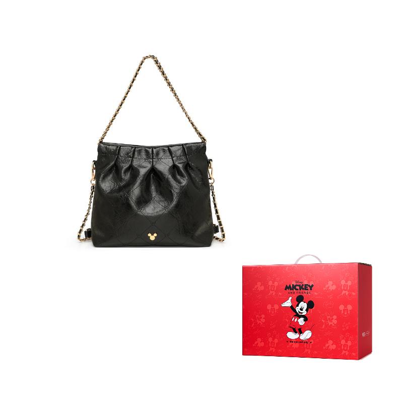 

Новая женская сумка-хобо из искусственной кожи Disney, обычная, черно-белая DHB41433-A 26.9*8.9*24.1CM