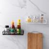 Bathroom Toiletries Storage Rack Wall Mounted Non Perforated Right Angle Storage Rack Shampoo Rack Shower Drainage Basket
